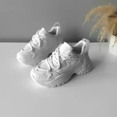 Adidasi dama casual alb WW096 T55-3